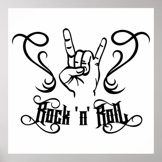 Rock 'n' Roll Musik-Symbol Poster (Vorne)