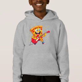 **Rock ’n’ Roll Pizza – Funny Guitar-Playing Slice Hoodie