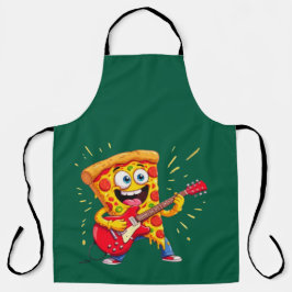 **Rock ’n’ Roll Pizza – Funny Guitar-Playing Slice Schürze