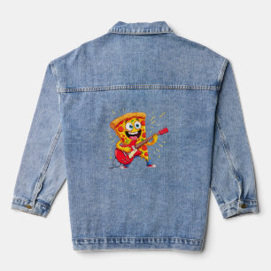 **Rock ’n’ Roll Pizza – Lustige Gitarre spielende Jeansjacke