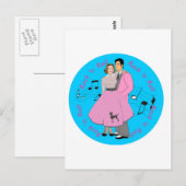 Rock ' n Roll Postkarte (Vorne/Hinten)