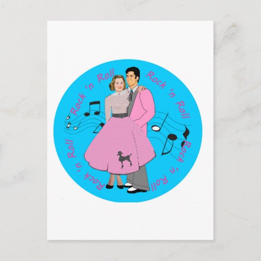 Rock ' n Roll Postkarte (Vorderseite)