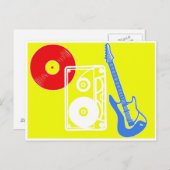 Rock 'n' Roll Postkarte (Vorne/Hinten)