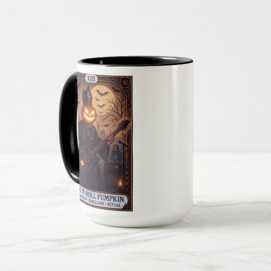 Rock ’N Roll Pumpkin Tasse - Gothic Tarot Card (Vorderseite Links)