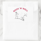 Rock 'N' Roll Rechteckiger Aufkleber (Tasche)
