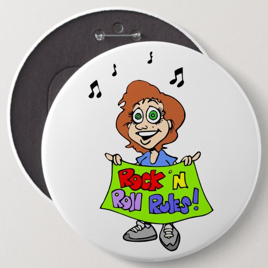 ROCK 'N ROLL REGELN BUTTON (Vorne & Hinten)