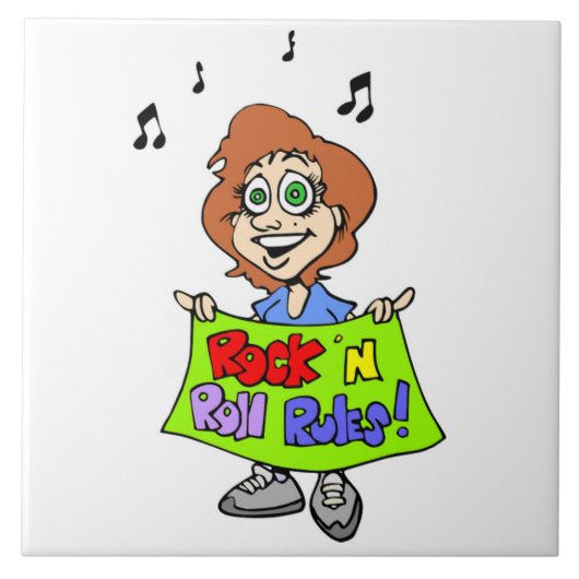 ROCK 'N ROLL REGELN FLIESE (Vorderseite)