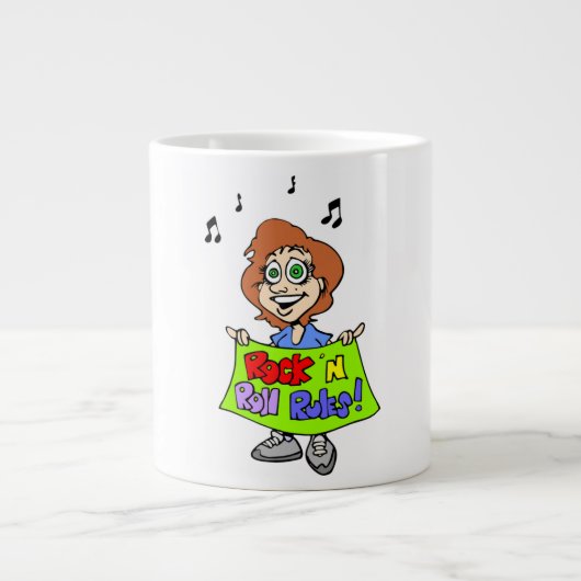 ROCK 'N ROLL REGELN Jumbo-Tasse (Vorderseite)