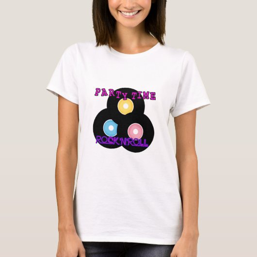 Rock 'n' Roll Retro Party Time T-Shirt (Vorderseite)