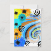 Rock 'N Roll Retro, Psychedelic Birthday Card Dankeskarte (Rückseite)