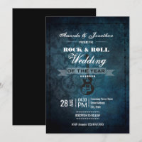 Rock n' Roll Retro Vintage Hochzeits-Einladung