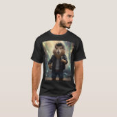 "Rock 'n' Roll Rodent: The Mohawk Capybara Rocksta T-Shirt (Vorne ganz)