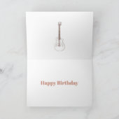 Rock n Roll Rustic Guitars personalize Onkel Karte (Innenseite)