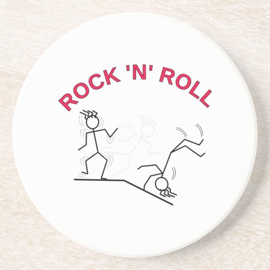 Rock 'N' Roll Sandstein Untersetzer (Vorne)