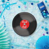 Rock N Roll Schallplatten-Papierteller Pappteller (Party)