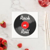 Rock n Roll Schallplatten Servietten (Beispiel)