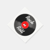 Rock n Roll Schallplatten Servietten (Ecke)