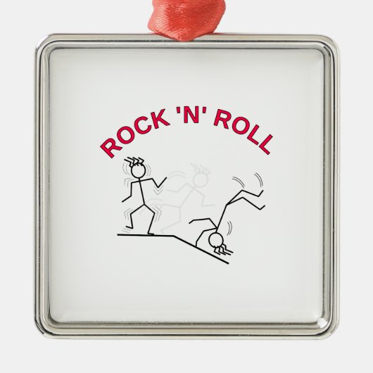 Rock 'N' Roll Silbernes Ornament (Vorne)