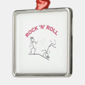Rock 'N' Roll Silbernes Ornament (Links)