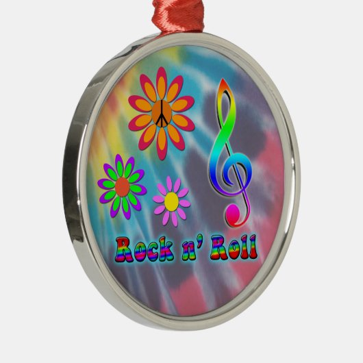 Rock n' Roll Silbernes Ornament (Rechts)