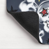 Rock-N-Roll Skull 1980er-Fahnensatz Mousepad (Ecke)