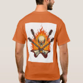 "Rock 'n' Roll Skull & Guitar T - Shirt - Symbol (Rückseite)