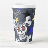 Rock-N-Roll Skull Latte Tasse 1 von 2 (Vorderseite)