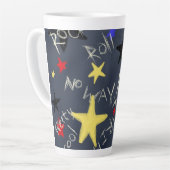 Rock-N-Roll Skull Latte Tasse 2 von 2 (Linke Ecke)