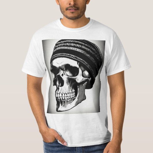 Rock 'n Roll Skull Tattoo T - Shirt (Vorderseite)