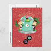 Rock ‘n’ Roll Wallclock Postkarte (Vorne/Hinten)