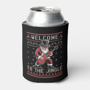 Rock n Roll Weihnachten Rocker Santa hässlicher We Dosenkühler