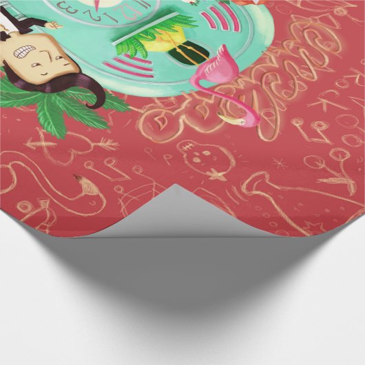 Rock ` n' Rolle Wallclock Geschenkpapier (Ecke)