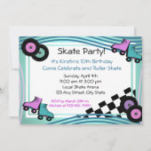 Rock N' Roller Skate Einladung (Vorderseite)