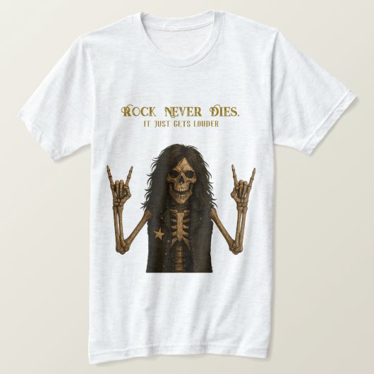 Rock Never Dies T - Shirt | Rock & Metal (Design vorne)