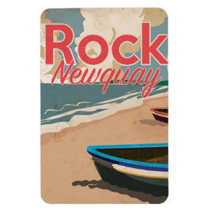 Rock, Newquay, Vintages Lokomotive Travel Poster Magnet