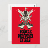 Rock Niemals stirbt! Postkarte (Vorne/Hinten)