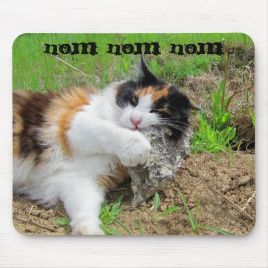 Rock Nom Cat Food Mousepad (Vorne)