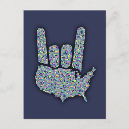 Rock North America Postkarte (Vorderseite)