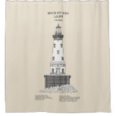 Rock of Ages Lighthouse - Michigan - SBD Duschvorhang (Vorderseite)
