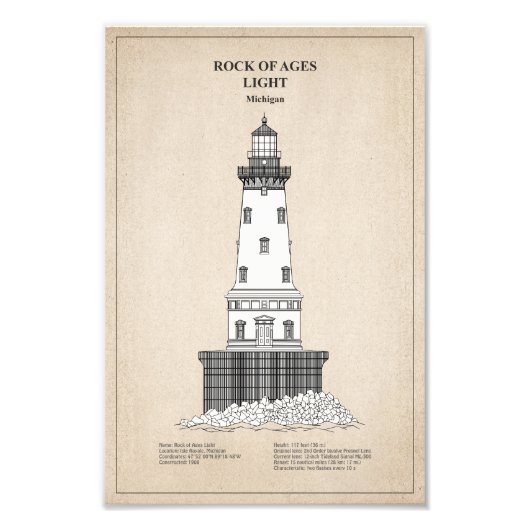 Rock of Ages Lighthouse - Michigan - SBD Fotodruck (Vorne)