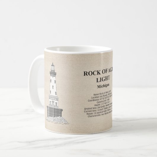 Rock of Ages Lighthouse - Michigan - SBD Kaffeetasse (Vorderseite Links)