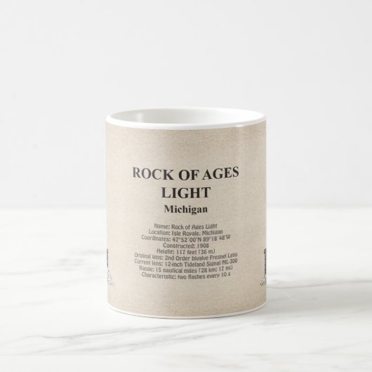 Rock of Ages Lighthouse - Michigan - SBD Kaffeetasse (Mittel)