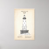 Rock of Ages Lighthouse - Michigan - SBD Leinwanddruck (Vorderseite)