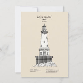 Rock of Ages Lighthouse - Michigan - SBD Mitteilungskarte