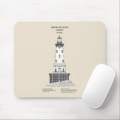 Rock of Ages Lighthouse - Michigan - SBD Mousepad (Mit Mouse)