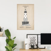 Rock of Ages Lighthouse - Michigan - SBD Poster (Heimbüro)