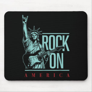 Rock on America 4. Juli Vintage Libe-Statue Mousepad