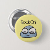 Rock On! Baby Rock Illustration Button (Vorne & Hinten)