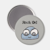 Rock On! Baby Rock Illustration Magnet (Vorderseite/Rückseite)