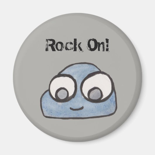 Rock On! Baby Rock Illustration Magnet (Vorne)